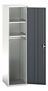 verso PPE cupboard with 2 shelves , 1 rail. WxDxH: 525x550x2000mm. RAL 7035/5010 or selected Hazardouse storage cabinets | Haz cabinets | flamable storage Cupboards | Cupboard with sump | Chemical storage cupboards